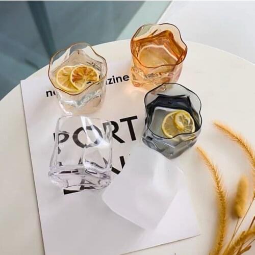 Coffee Shop Creative Special-Shaped Glass High-Value Glass Water Bottle Ice Extract Latte Single Product Coffee American