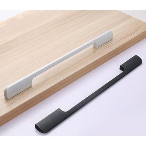 Kitchen Furniture Centers Black Cabinet Modern Handle - Modern Drawer Pulls Handles Gradevin Door Pull 128-320mm Hardware