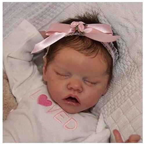 18inch reborn baby TWINA sleeping girl alive silicone baby newborn doll toys for children gift