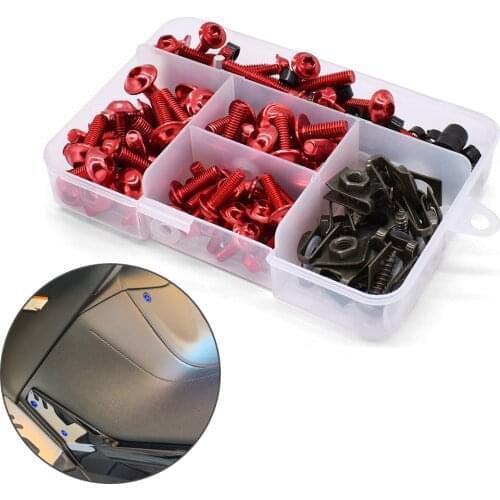 Hot For YAMAHA tmax 500 530 xp500 xp530 xj600 keeway tx125 Universal Motorcycle Fairing Screws Windscreen Body Spring Bolts Kit