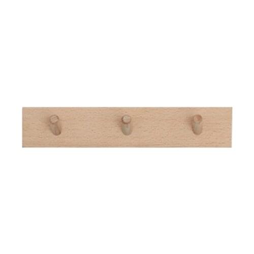 T3EC Nordic Minimalist Wall Mount Wooden Coat Rack 3/4/5 Pegs Entryway Hat Clothes Hooks Punch-Free Towel Robes Hanger