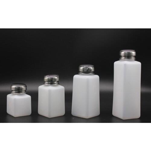 New 2pcs 250ml white Alcohol/Solder Flux Bottle Liquid Press Pumping Soldering Cleaner Bottle plastic empty dispenser bottle
