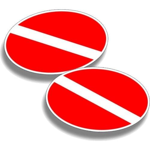 New Lovely Diver Down Oval Car Sticker Decals High-quality Decoration Bodywork Windshield Lovely Sunscreen Suv Interior KK11*7cm