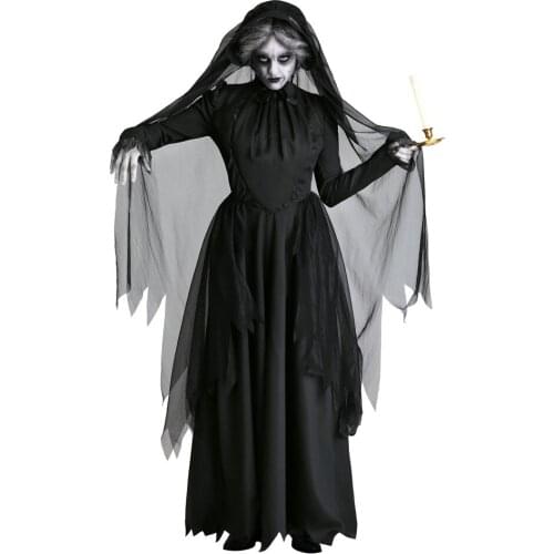 Halloween Vampire Witch Dress Cosplay Costumes Scary Women Stage Performance Wear Costume Adult Ghost Fancy Dress With Cloak