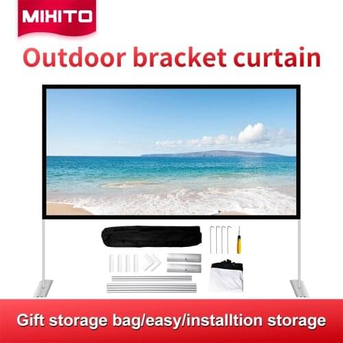 MIXITO Projector Protective Outdoor Portable Foldable Screen 16:9 84 100 120 Inch Home Outdoor KTV Office 3D HD Projection Scree