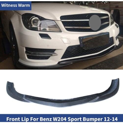 Carbon Fiber/FRP Front Bumper Lip Splitter for Mercedes Benz W204 Sport Bumper front shovel AMG style C260 C180 2012 2013 2014