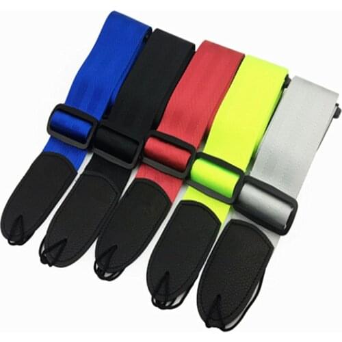 Acoustic Guitar Strap Leather Adjustable Black Red Blue Strap For Electric Guitar Belt Strap Accessories Musical Instruments