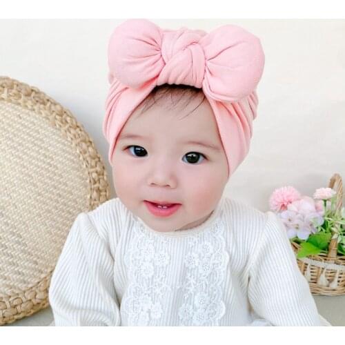 Fashion Baby Hats Rabbit Ears Infant Children Baby Girls Boho Hat Beanie Scarf Turban Head Wrap Cap headscarf 2021