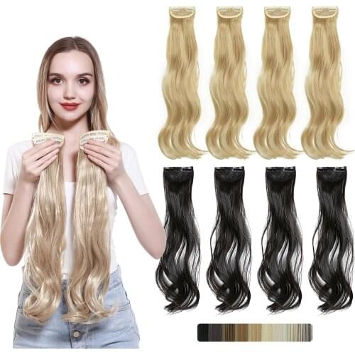 SARLA Curly 1Pc 20" 24" 28" Clip in Hair Extensions Synthetic Hairpieces Highlight Hair Heat-Friendly Fiber 23 Colors Available