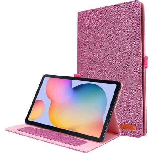 Fabric Smart Silicone TPU Case For Samsung Galaxy Tab S6 Lite 10.4 SM-P610/P615 10.4 inch Tablet Funda Capa Cover with Card Bag