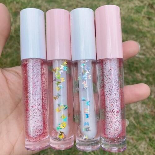 100pcs 5.8ml Empty Lip gloss Tubes Big Brush Lip Glaze Tubes with Big Doe Foot Applicator for Women Girls DIY Cosmetic
