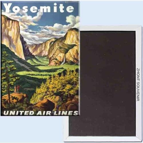 Yosemite United Air Lines Poster 24104 Retro nostalgic fridge magnets