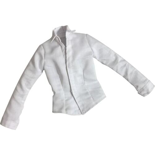 1/6th 12inch Female Top Clothes White Long Sleeved Shirt for HT CY CG Girl