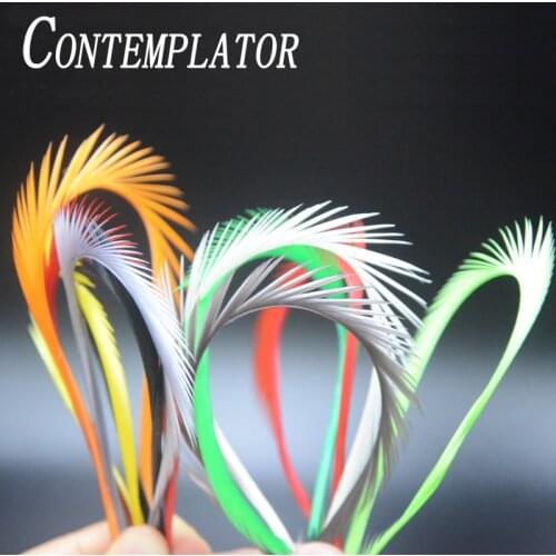 10optional Colors Goose Biots Fly Tying Tails Legs 30pcs 5''-7'' Stripped Goose Feathers Buzzer Flies Fly Fishing Materials