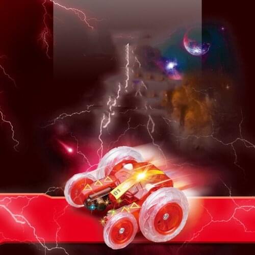 2.4G Mini Remote Control Stunt Four Wheeler Children Racing Toy Remote Control Double-Sided Stunt Racing Childrens Toy Gift