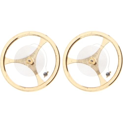 2pack 46941 46943 Movement Balance Wheel, Hairspring Watch Repair Accessory