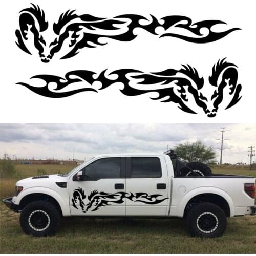 2pcs Tribal Dragon Wing Vinyl Graphic Kits Stickers Decal Ram Car Truck Boat Door Decor