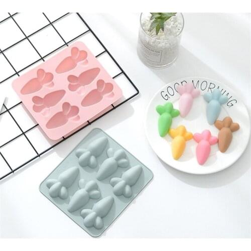 New Cake Decorating Carrot Moulds Silicone 3D Bunny Rabbit Cake Molds Silicone Molds for Baking Dessert
