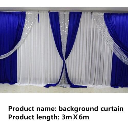 3x6m (10ftx20ft) sequins swags party background valance wedding backcloth stage curtain backdrop church Stage decoration