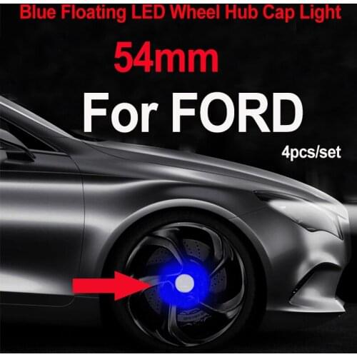 4pcs 54mm Red/Black/Blue 54mm for Mondeo 2013 2.0T Car Accessory Wheel Rim Center Caps Covers Led Light Floating Illumination