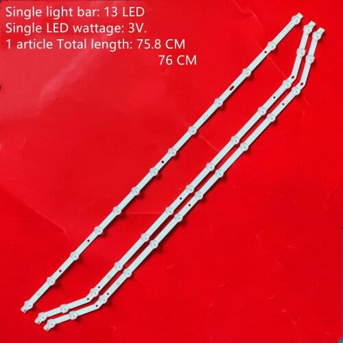6set=18PCS LED Backlight strip 13 lamp For Samsung 40"TV D3GE-400SMB-R3 D3GE-400SMA-R2 UE40H6203AW UE40H6203AK LM41-00001V