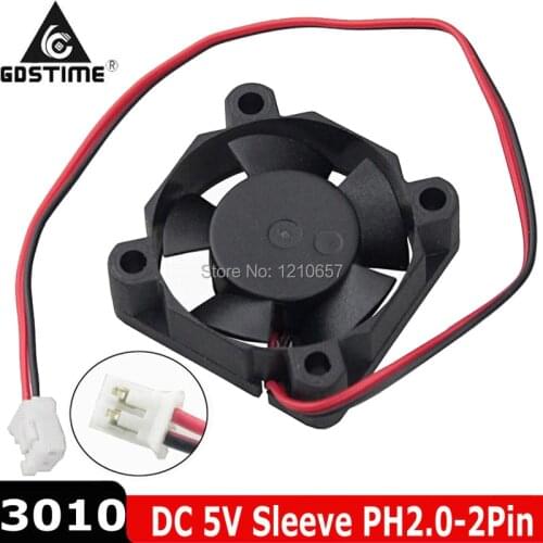 5Pieces LOT Gdstime 3010s 30MM 30 x 30 x 10MM Flow 2Pin 5V DC Cooler Motor Fan