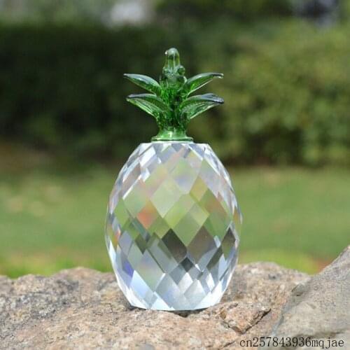 50pcs Crystal Pineapple Plant Ornaments Decoration Mini Home Decoration Crystal K9 Wedding Decor Gifts