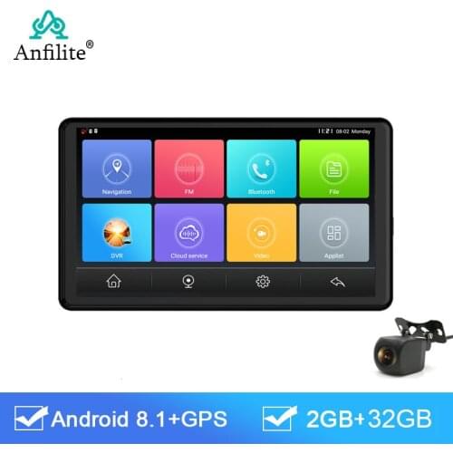 Anfilite 9 inch Android 6.0 dash camera Car Truck GPS Navigation 1GB 16GB DVR Video recorder Tablet with g-sensor free Maps