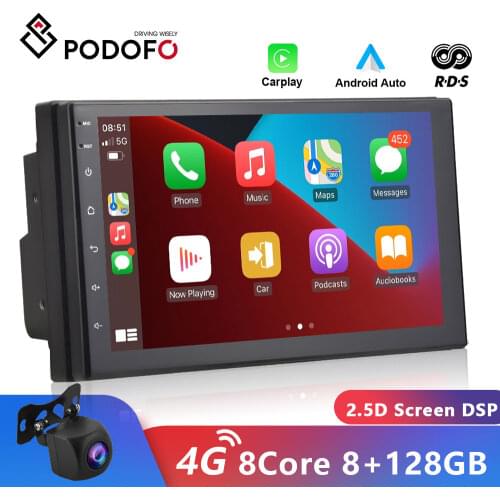 Podofo 2din Car Radio Android Multimedia player Stereo Receiver Bluetooth Audio Autoradio GPS WIFI Mirrorlink 2DIN For Nissan