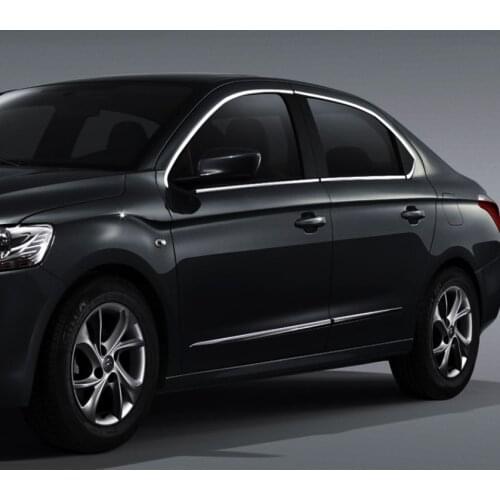 Stainless steel car window trims for peugeot 301 citroen c-elysee 2012 2013 2014 2015 2016 2017