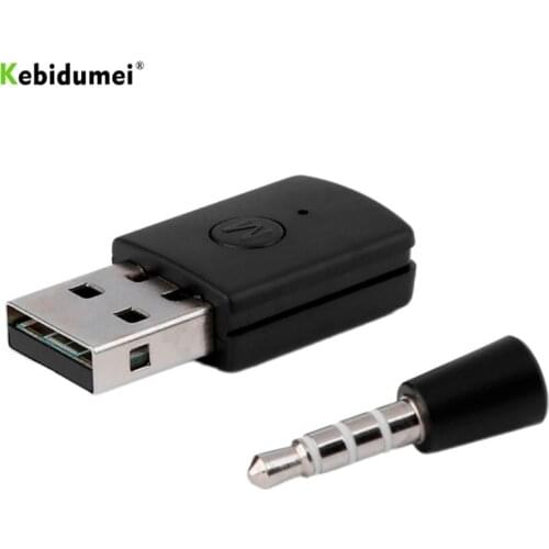Kebidumei Wireless Bluetooth Dongle Usb Adapter For Ps4 3.5mm Bluetooth 4.0+EDR USB Adapter For Bluetooth Earphone