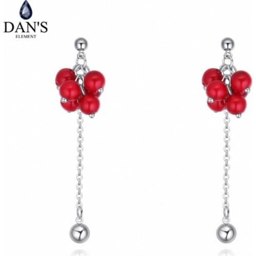 DANS ELEMENT 2 Colors Made With Pearl Rose Gold Color Tassel Round Earrings For Women Valentine Gift copper 131749