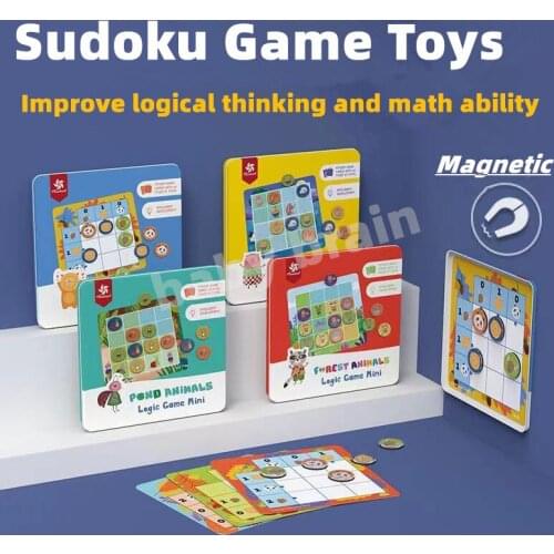 Montessori Puzzle Toys Sudoku Game Magnetic Board Logical Puzzles Kids Math Thinking Educational Advanced Baby Full Set Toys