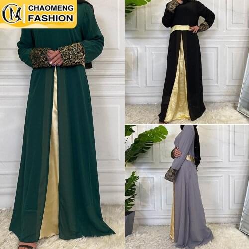Dubai Kimono Abaya Kaftan Turkish Islamic Clothing Caftan Long Sleeve Dress Muslim For Women Elbise Ramadan Arabic Fashion Robe