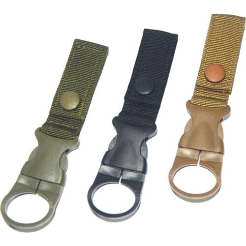 Mini Water Bottle Holder Hook Outdoor Carabiner Climbing Kettle Clip Hiking Key Chain