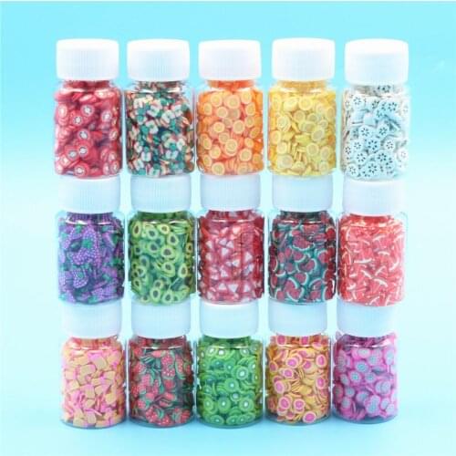 1200pcs DIY Slime Soft Fruit Slices Fingernail Supplies Super Light Clay Accessories Cream Glue Material Toys for childr