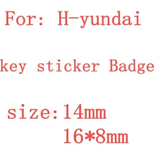 2-20Pcs 14mm 16mm Car Key Stickers Logo Emblem Decoration Accessories For Solaris Creta IX35 Tucson Getz Elantra Sonata I30 I40
