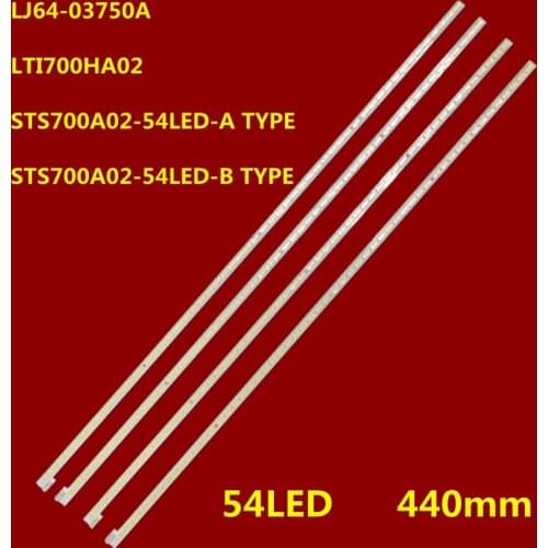 New Kit 4 PCS 54LED 440mm LED backlight strip for 70inch TV LJ64-03750A LTI700HA02 STS700A02-54LED-A BTYPE