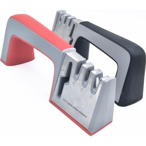 Knife Sharpener 4 Stage Steel Diamond Knife Sharpener Kitchen Sharpening Tools Anti-slip Knifes Sharpeners Whetstone