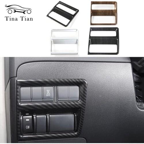 Carbon Fiber Color Switch Headlight Panle Decorative Covers Accessorie For Nissan Patrol Y62 2017 2018 2019 2020