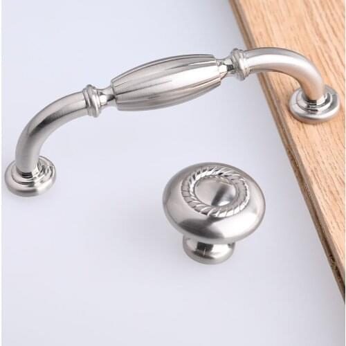 96mm modern simple stain nickel kitchen cabinet dresser wine cabinet handle brushed silver drawer tv cabinet shoe cabinet knob