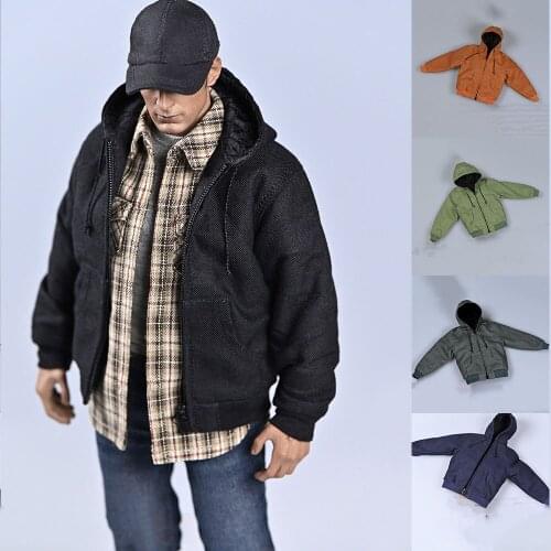 In Stock 6 Colors 1/6 Classic Retro Casual Clothes Accessories Trend Hooded Canvas Jacket for 12" Male Soldier Action Figure