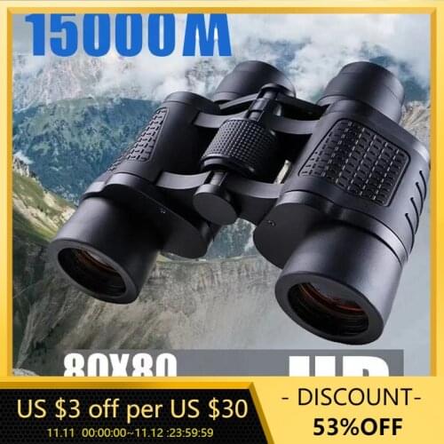 15000m High Definition Optical 80x80 Hd Powerful Military Binoculars Binoculars Low Light Night Vision Outdoor Hunting