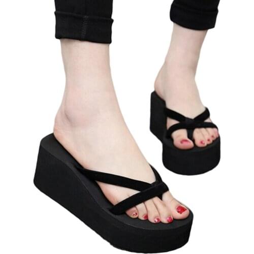 Summer Sandals Wedges Women Slip Flip Flops Beach Sandals Shoes Fashionable Casual Sandals Female Ladies Shoes