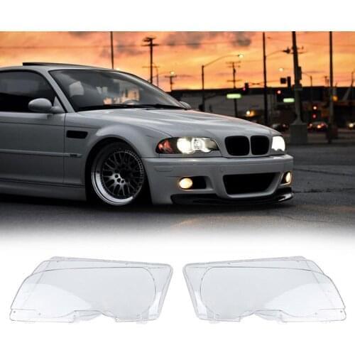 1 Pair Transparent Headlight Lens Cover For 99-02 BMW E46 Cabridet 2-Door Pre-Facelift Protection Shell