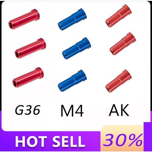 10Pcs CNC Machined Aluminum Air Seal Nozzle For Airsoft AEG G36 G36K G36C M4 AK MP5 Paintball Hunting Accessories