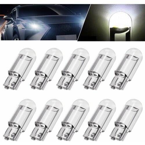10pcs T10 W5W 194 168 Car Auto LED Clearance Side Light Interior Dome Map Tail Trunk Lamp SMD 6000K White Lamp