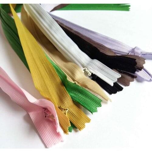 3# 8pcs Invisible Zippers DIY Nylon Coil Zipper 40cm size For Sewing Clothes Cushion Pillow Tailor accessories