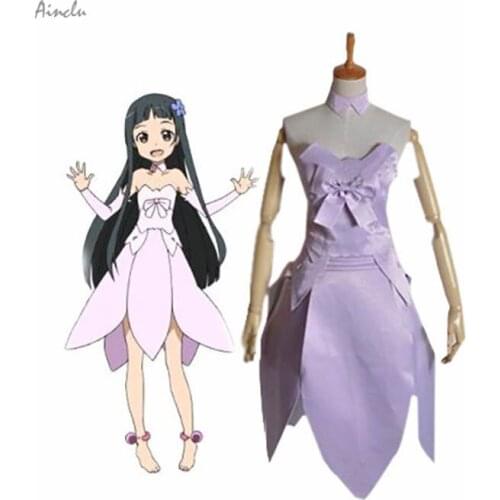 Ainclu Customize for adults Free Shipping costume Sword Art Online ALfheim Online YUI Cosplay sword Costume Lilac costume