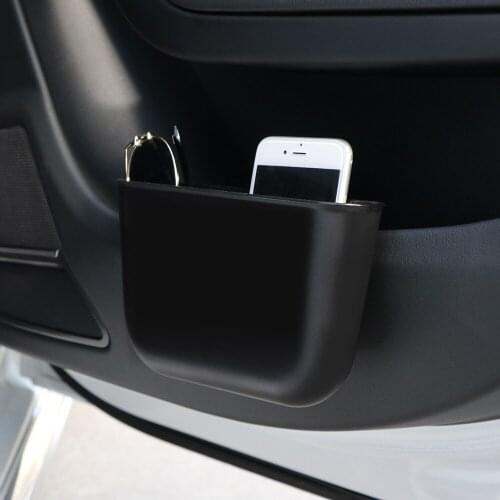 AOZBZ High Quality Universal Mini Car Cigarette Card Storage Box Organizer Garbage Trash Can Phone Holder For Small Objects